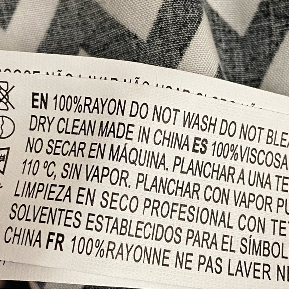 Forever 21 Plus Fit and Flare Chevron Print Dress Black and White - Picture 7 of 7